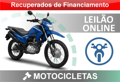<center><big><b>LEILÃO de MOTOCICLETAS</b></center> <center></big>Recuperados de Financiamento<br>Bradesco </center>